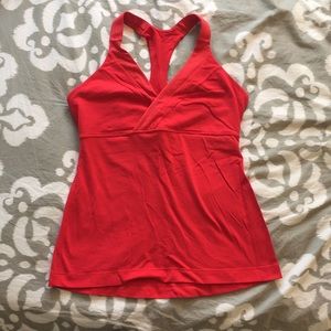 Barely worn red Lulu lemon workout tank top size10